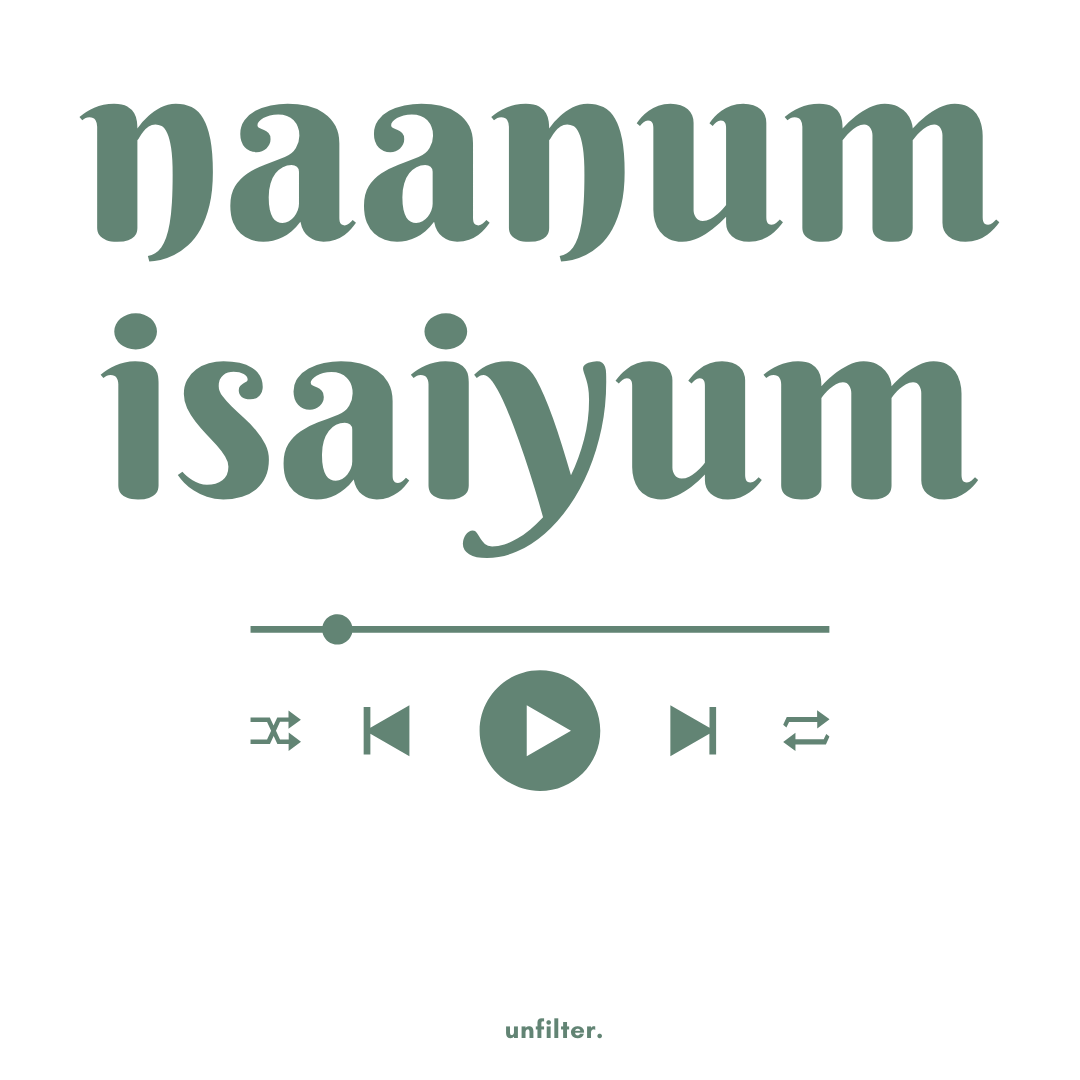 Naanum Isaiyum white Tote Bag