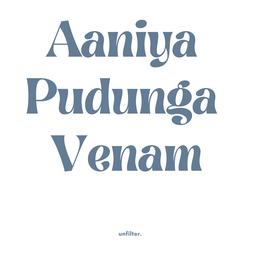 Aaniya pudunga venam white Tote Bag