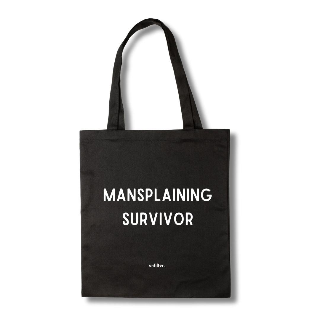 Mansplaining Survivor Tote Bag