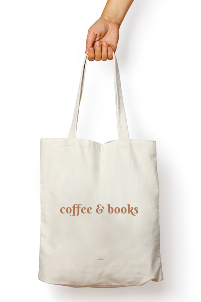 Coffee & Books white Tote Bag