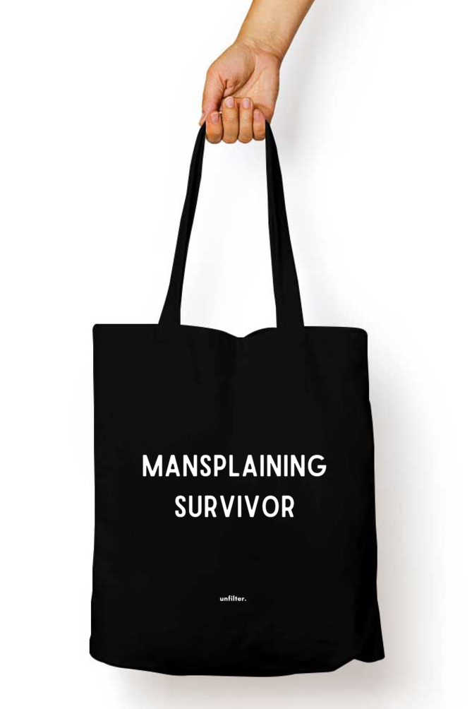Mansplaining Survivor Tote Bag